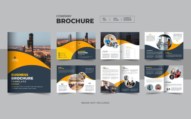 Modern Brochure creative design. Multipurpose template with cover, back and inside page Corporate Identity