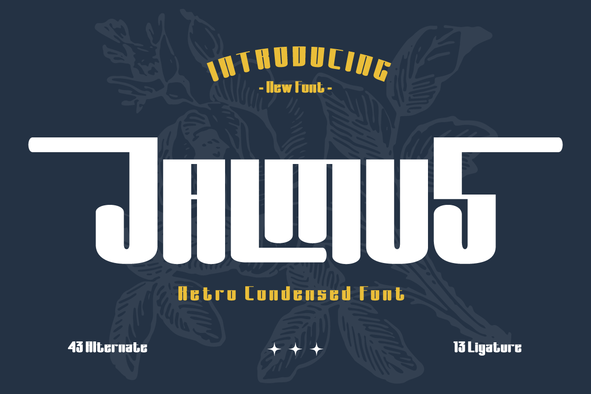 Jalmus - Retro Condensed Display Font