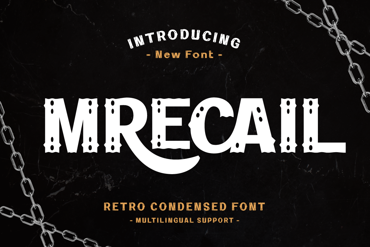 Mrecail - Retro Condensed Display Font