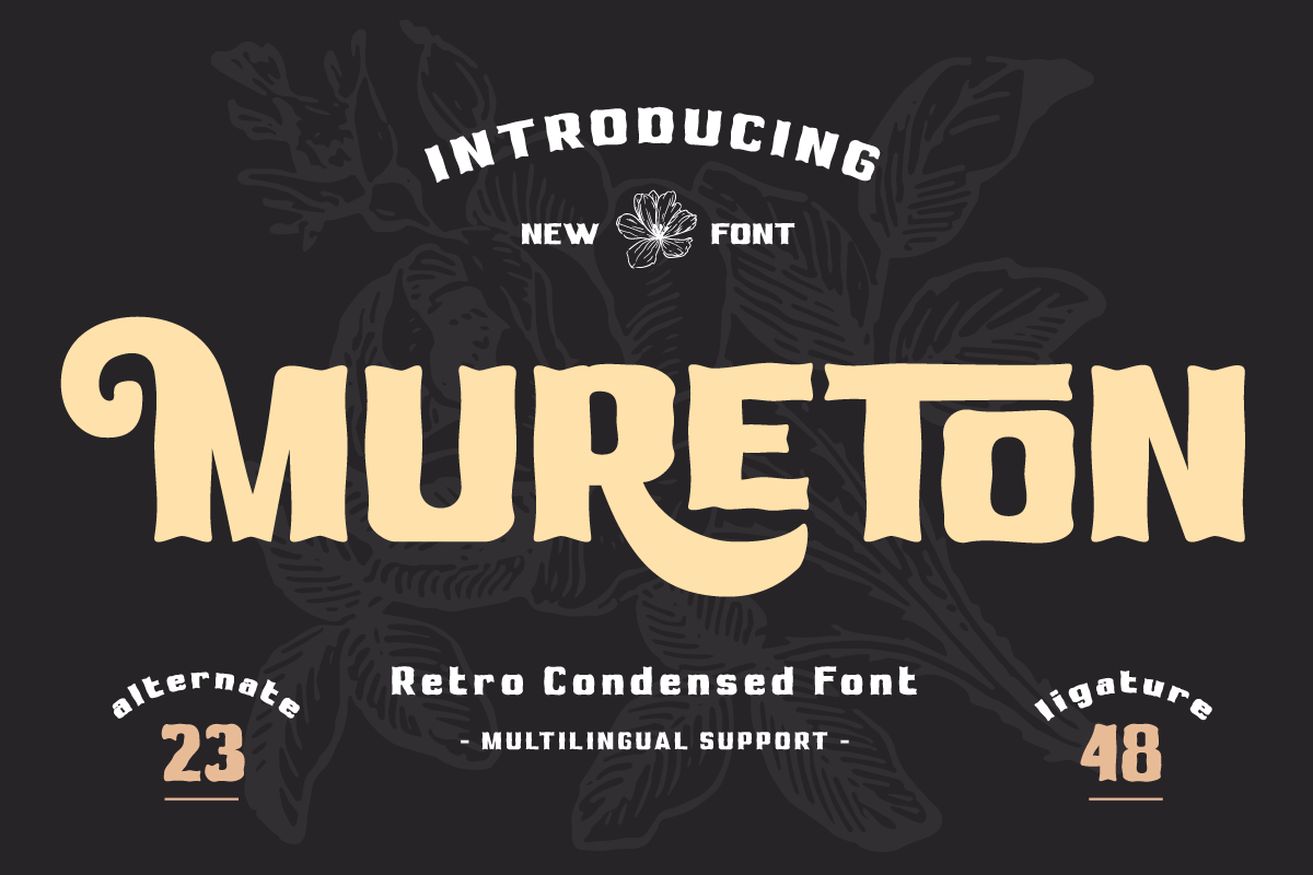 Mureton - Retro Condensed Display Font