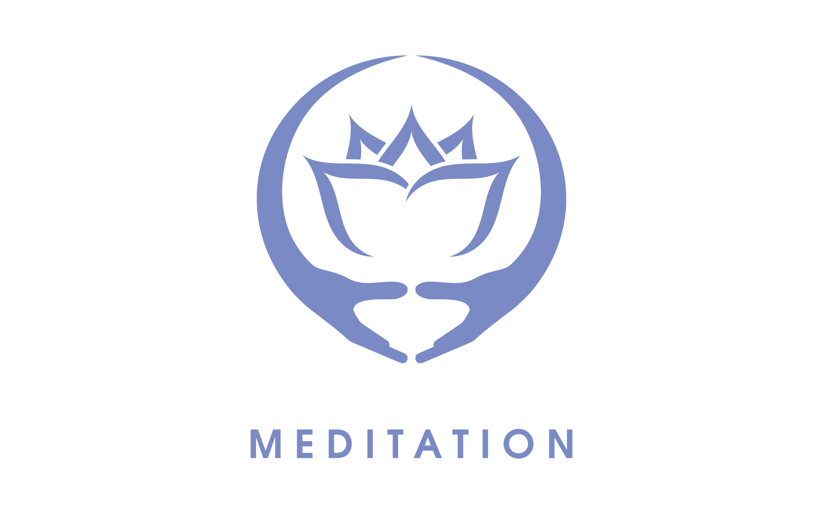 Meditation yoga logo illustration template vector icon design