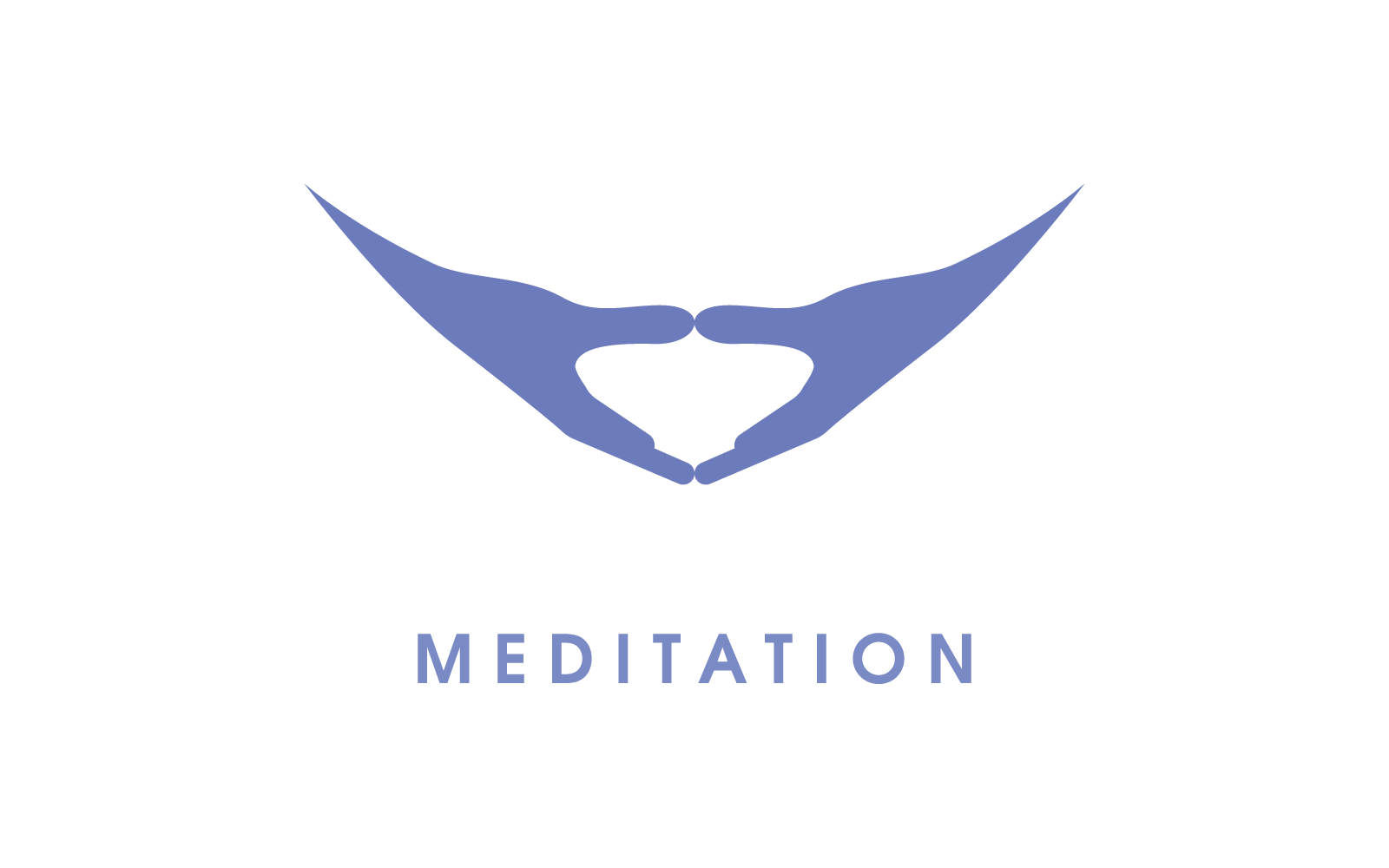 Meditation yoga logotyp mall vektor ikon design