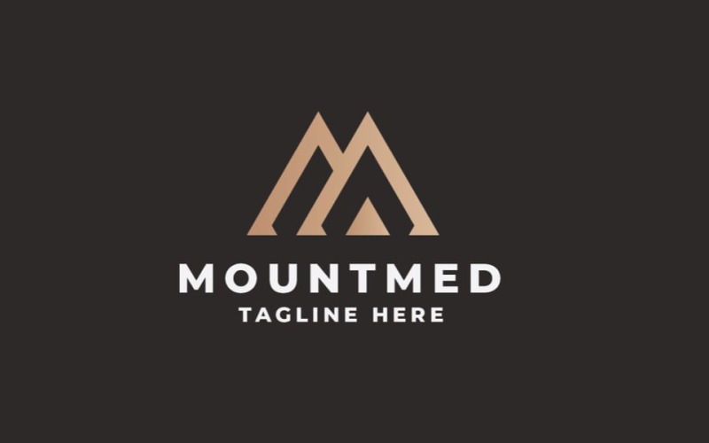Mount Media Letter M Pro Logo Logo Template