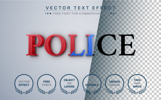 Police - Editable Text Effect, Font Style 3