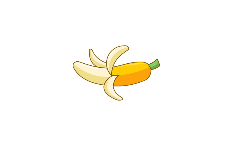 banana fruite logo design template Logo Template