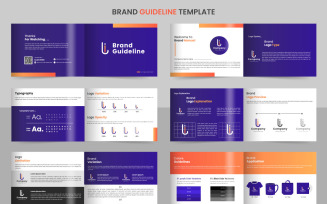 Brand Guidelines template. Brand Identity presentation. Logo Guide Book. Logo type idea