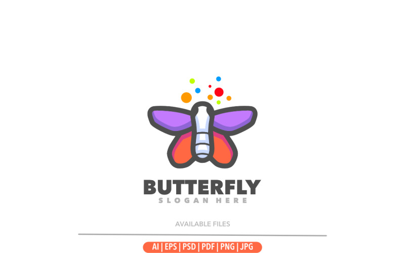 Butterfly simple design Logo template Logo Template