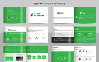 corporate brand Guidelines template. Brand Identity presentation. Logo Guide Book. Logo type