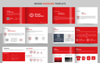 corporate brand Guidelines template. Brand Identity presentation. Logo Guide Book. Logotype idea