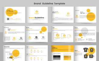 Corporate brand Guidelines template. Brand Identity presentation. Logo Guide Book. Logotype ideas