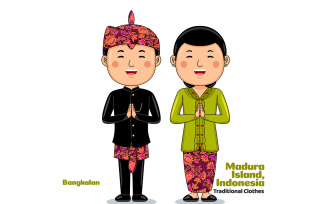 Couple wear Traditional Clothes greetings welcome to Madura
