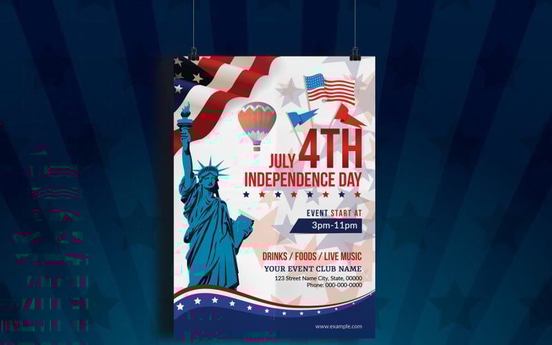 Independence Day Flyer / 4th July flyer Template Corporate Identity