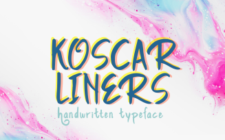 Koscar Liners - Handwritten Font