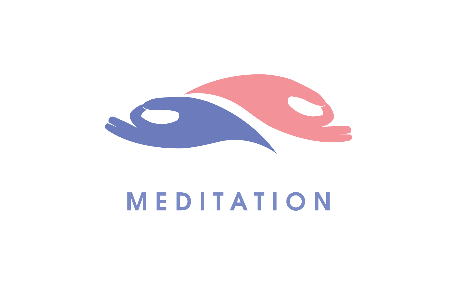 Meditace jóga logo ikonu šablony vektor plochý design