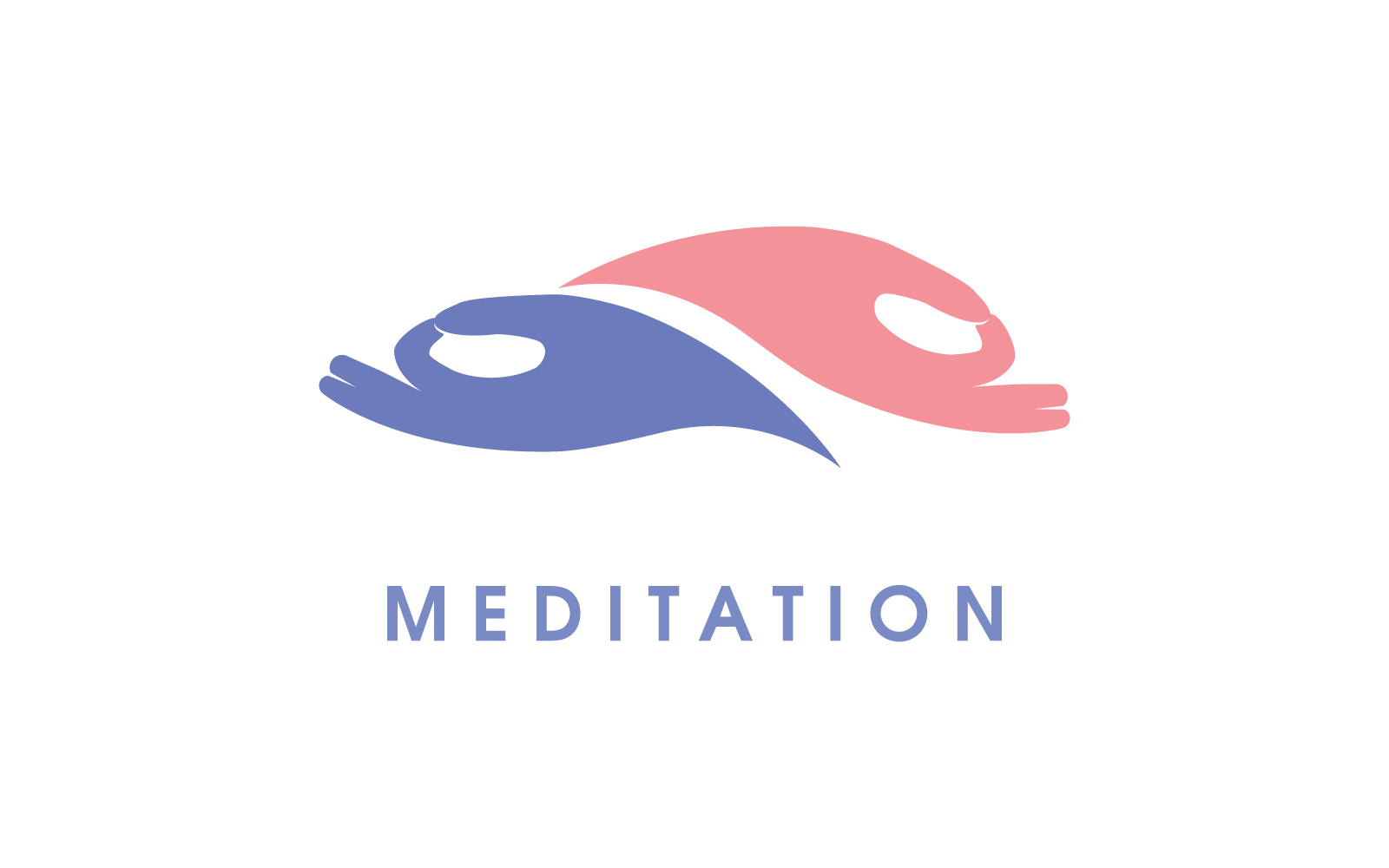 Progettazione piana di vettore del modello dell'icona di logo di yoga di meditazione