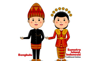 Welcome Gesture with Couple Bengkulu Traditional Clothes