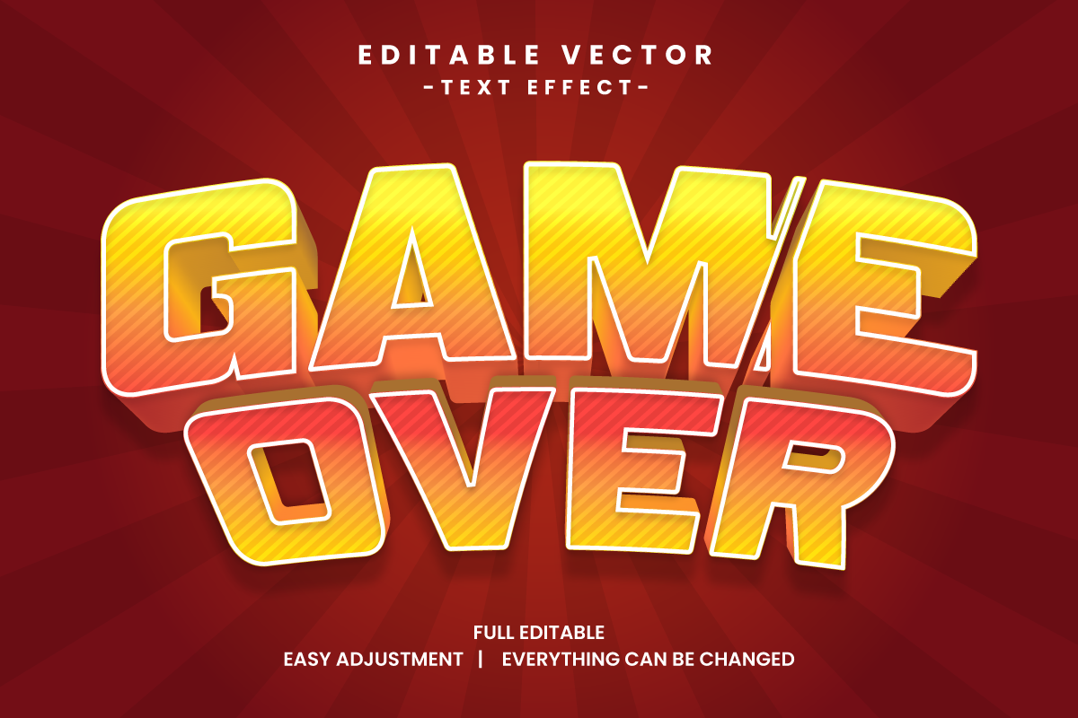 Game Event Vector Text Effect Editable Vol 6