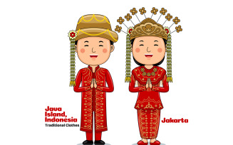 Couple wear Traditional Clothes greetings welcome to Jakarta 3