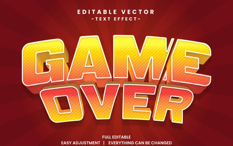 Game Event Vector Text Effect Editable Vol 6 Vector Graphic