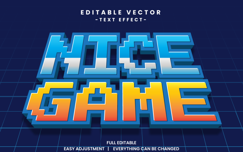 Game Event Vector Text Effect Editable Vol 7 Vector Graphic