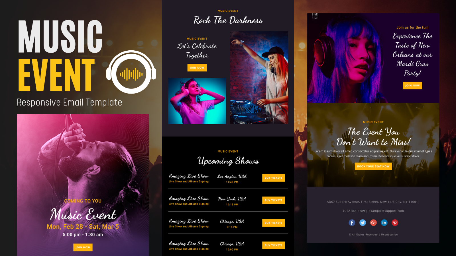 Music Events – Multipurpose Responsive Email Template