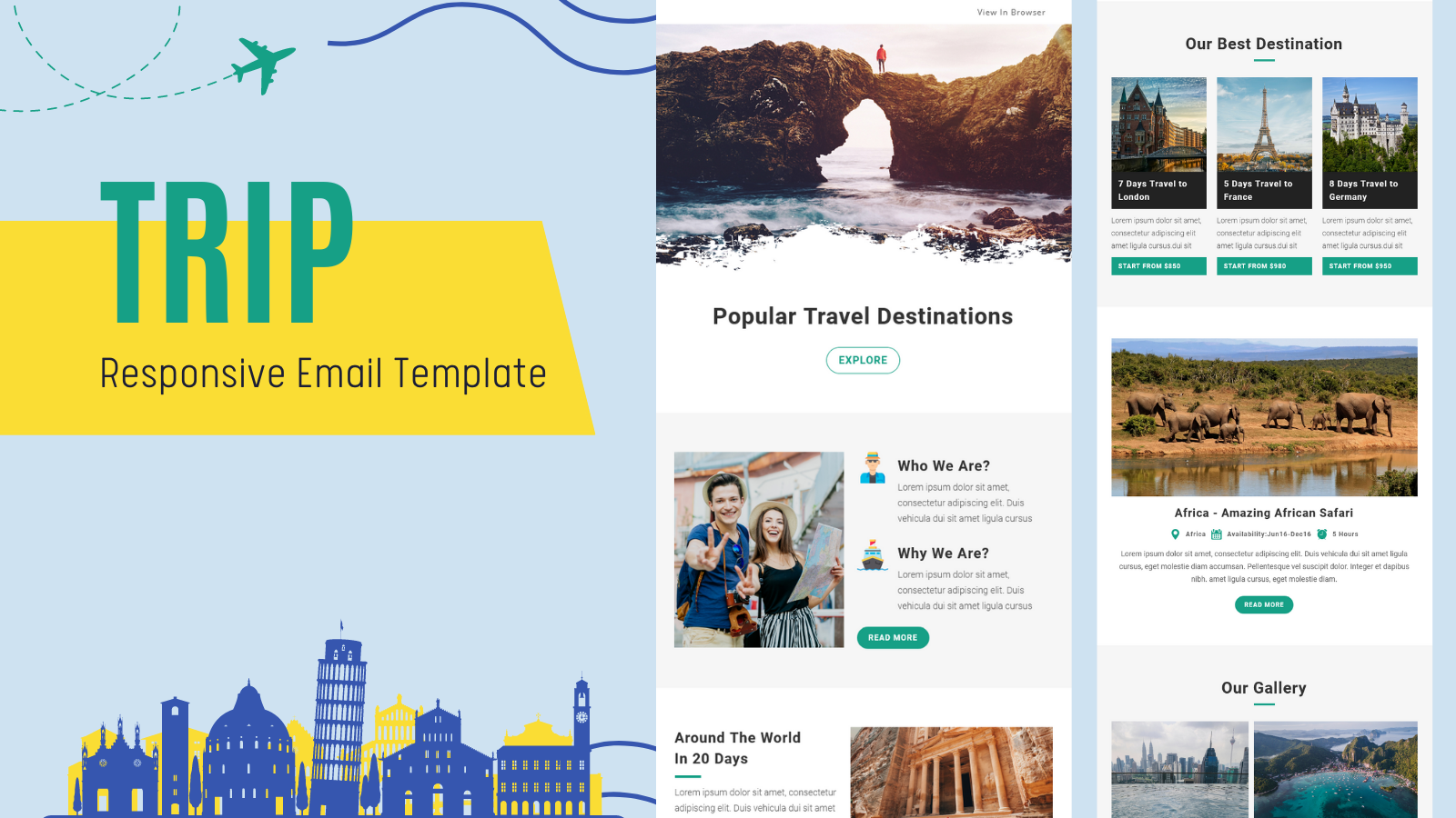 Template #335653 Travel Newsletter Webdesign Template - Logo template Preview