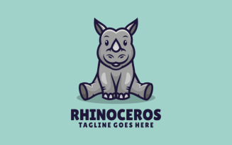 Rhinoceros Mascot Cartoon Logo