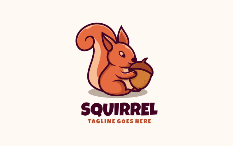 Squirrel Mascot Cartoon Logo 3 Logo Template