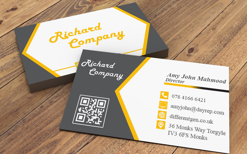 Visiting Card Design - Business Card Minimal Corporate Identity