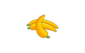 banana fruite logo design template brand identity