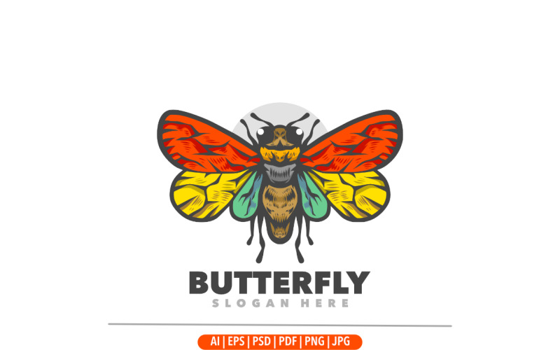 Butterfly illustration design logo template Logo Template