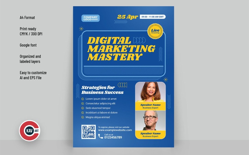 Digital Marketing Webinar Flyer - 00019 Corporate Identity