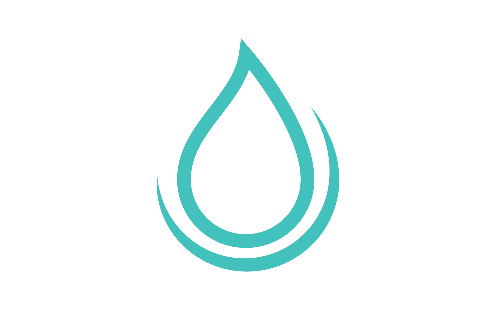Disegno del logo dell'illustrazione della goccia d'acqua