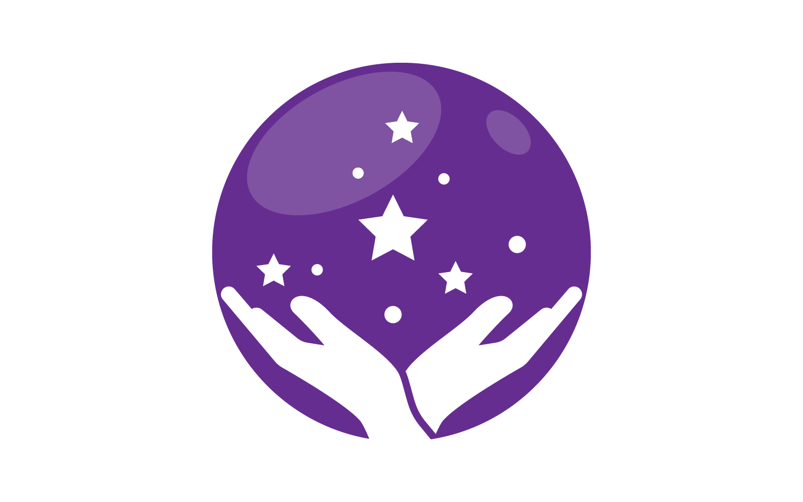 Hand and star logo illustration vector