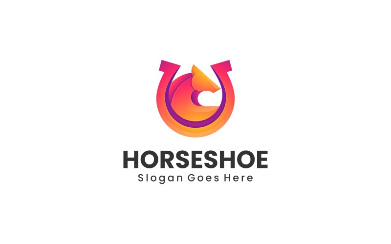 Horseshoe Gradient Colorful Logo Logo Template