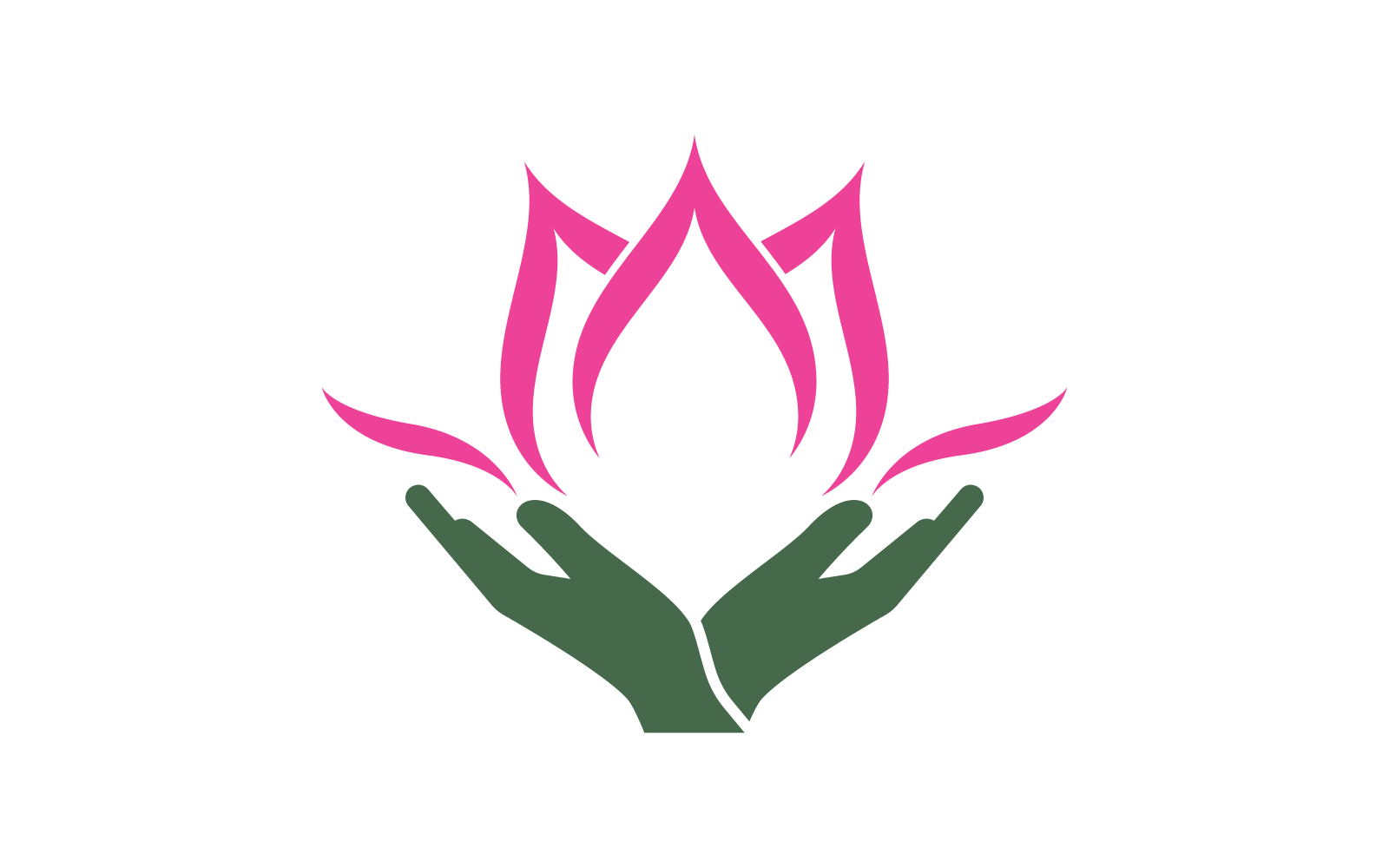 Lotus flowers illustration logo Vector flat design template Logo Template