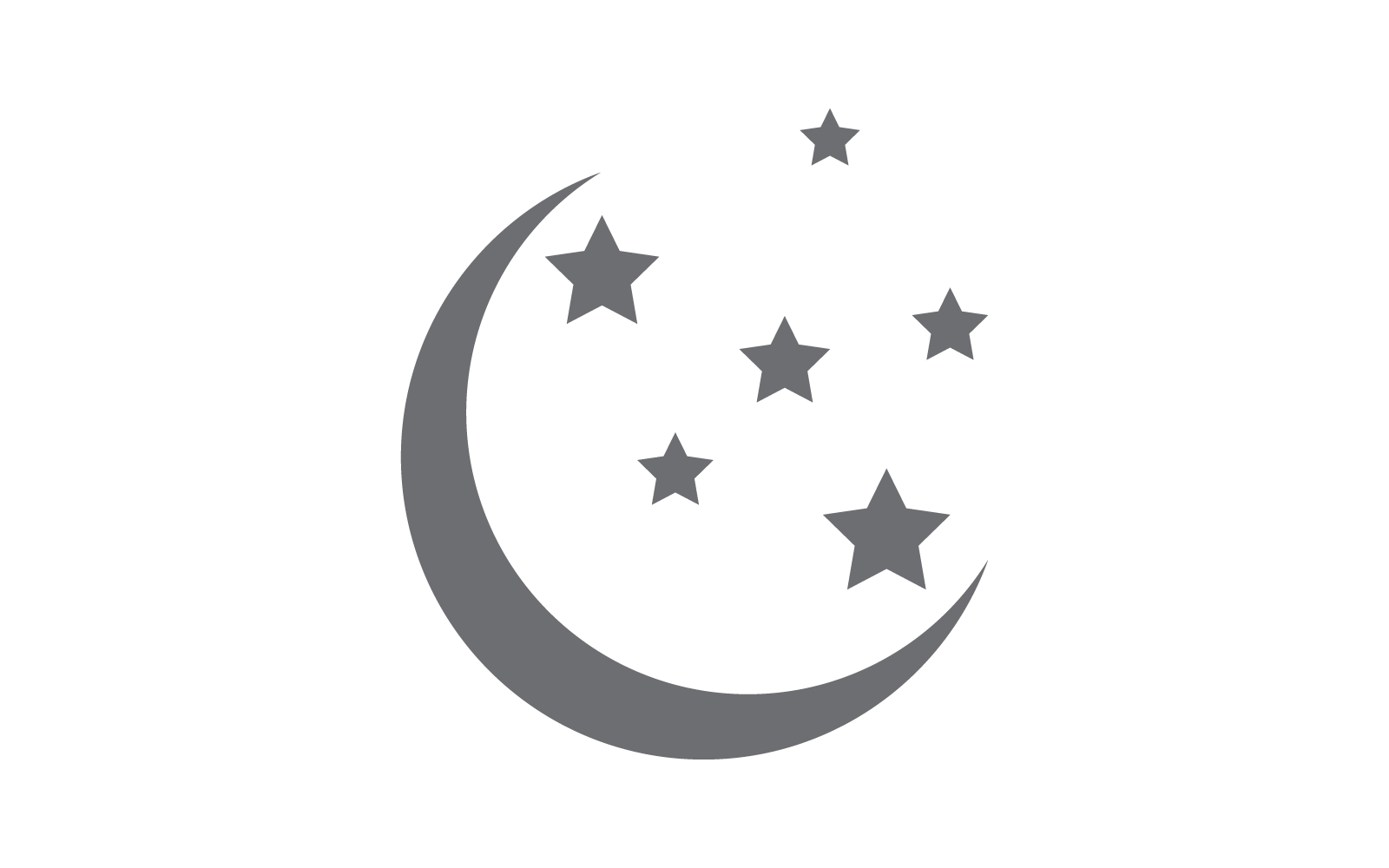 Modelo de vetor de ilustração de logotipo de estrela e lua