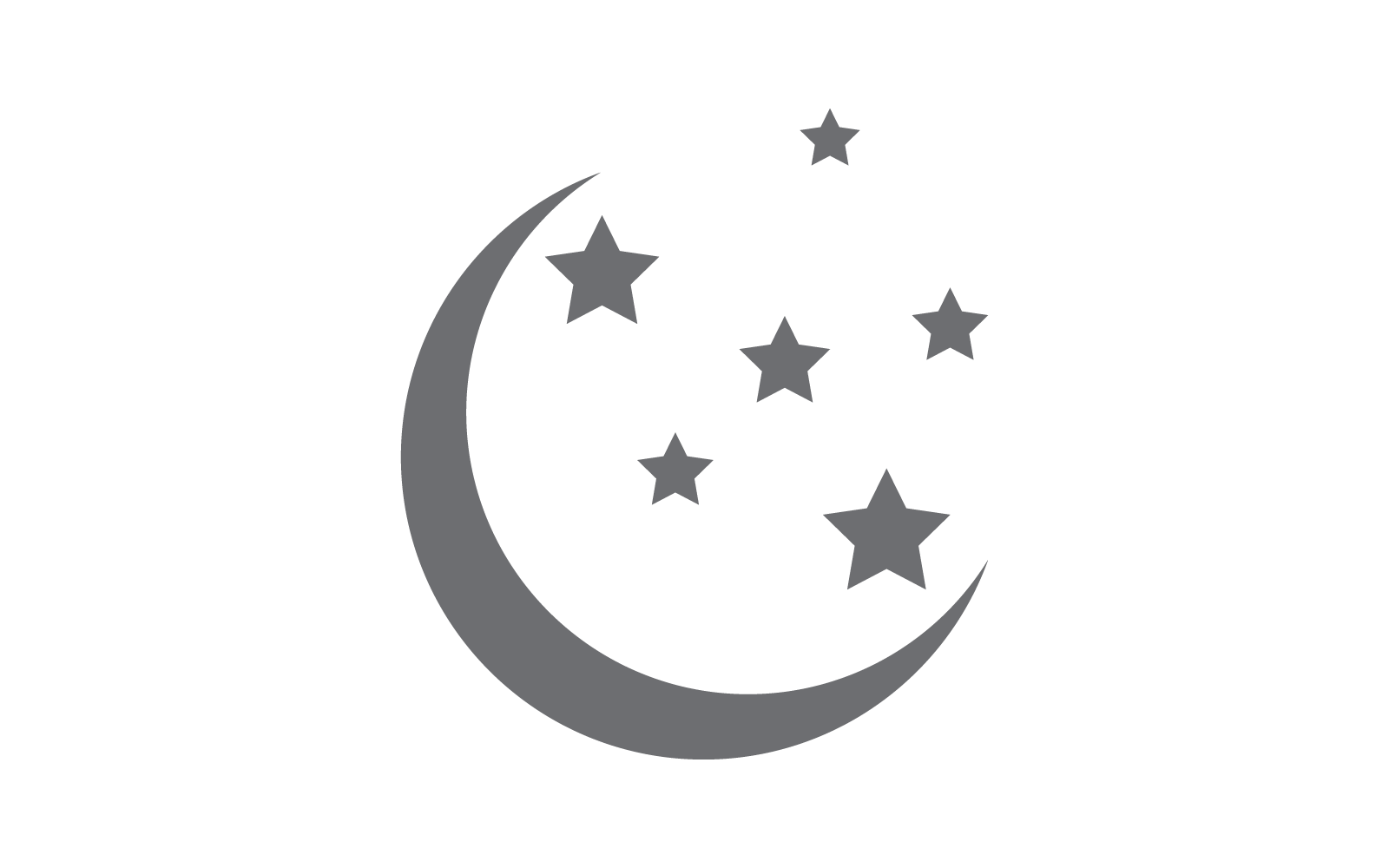 Plantilla de vector de ilustración de logotipo de estrella y luna
