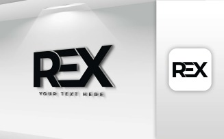 REX Name Letter Logo Design - Brand Identity