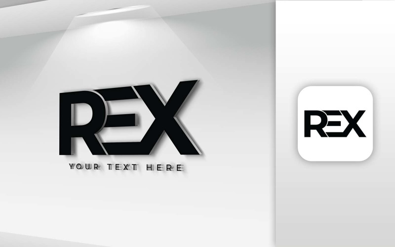 REX Name Letter Logo Design - Brand Identity Logo Template