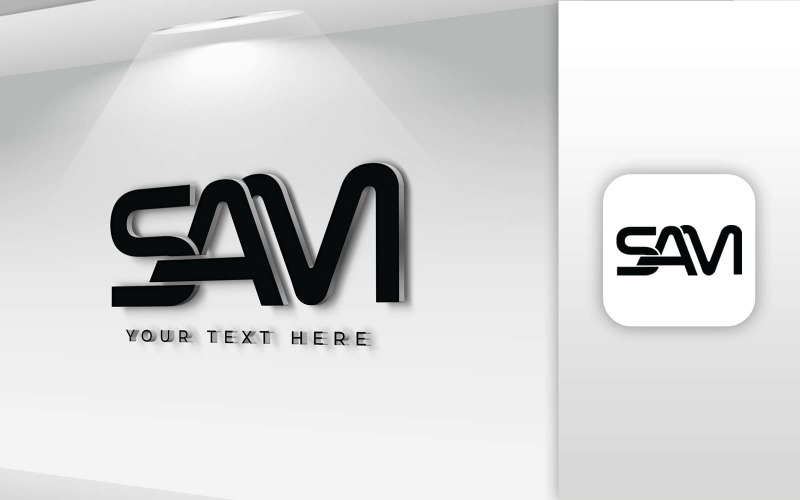 SAM Name Letter Logo Design - Brand Identity Logo Template