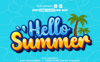 Summer Event Vector Text Effect Editable Vol 1