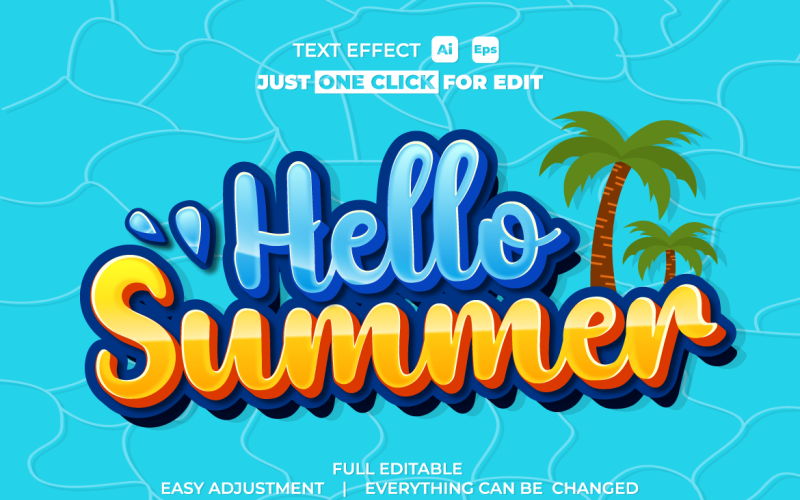 Summer Event Vector Text Effect Editable Vol 1 Vector Graphic