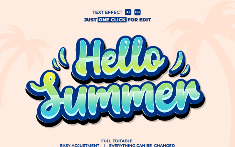 Summer Event Vector Text Effect Editable Vol 2 Vector Graphic