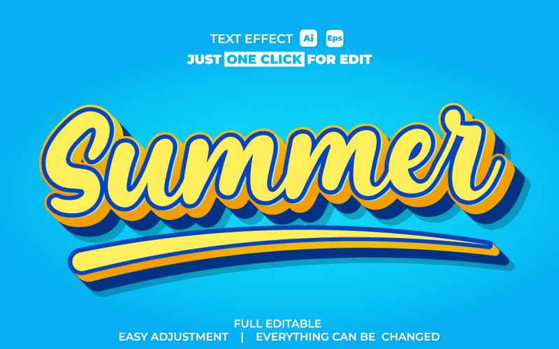Summer Event Vector Text Effect Editable Vol 3 Vector Graphic