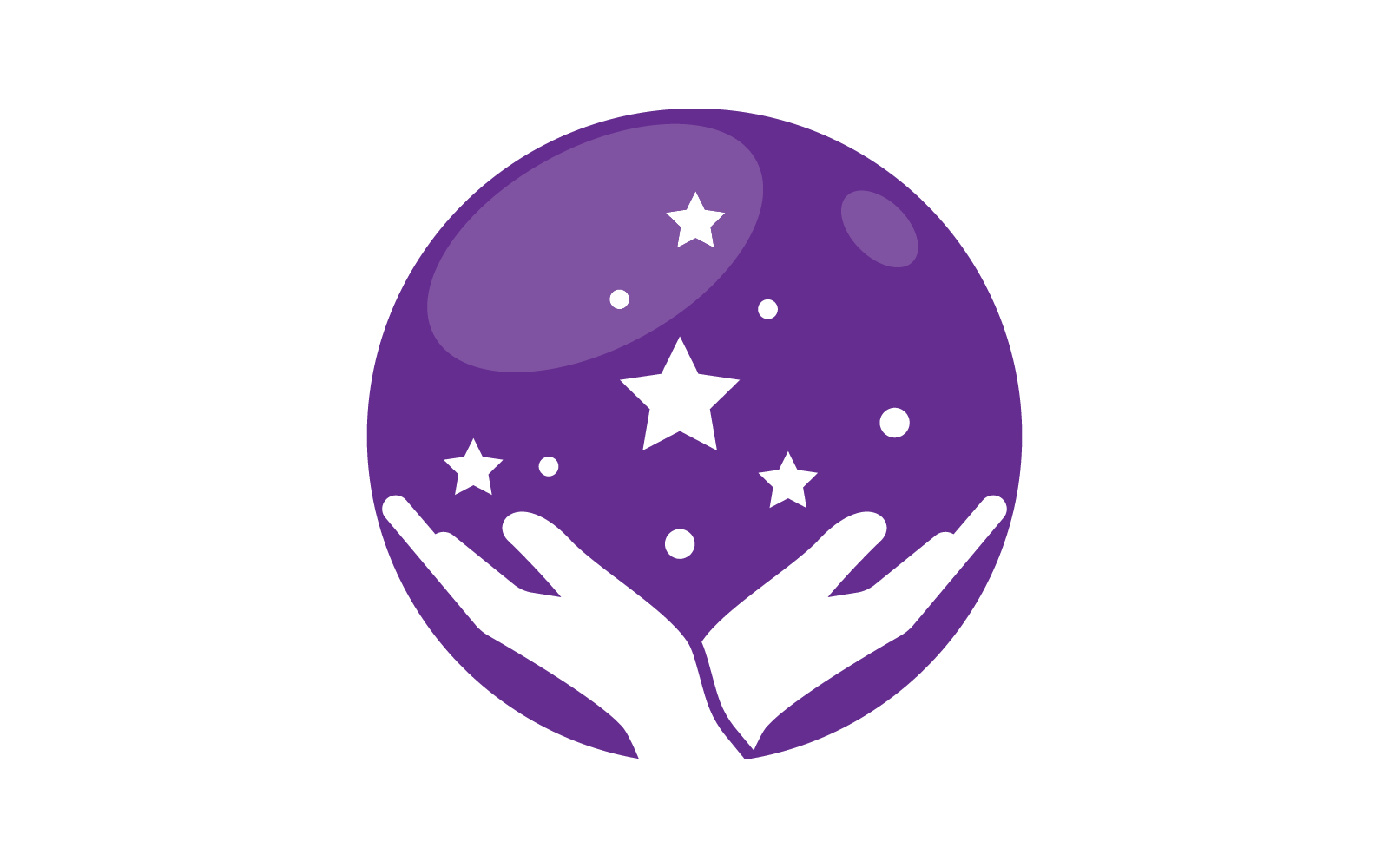 Vector de ilustración de logotipo de mano y estrella