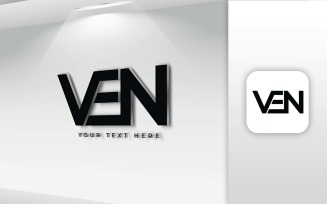 VEN Name Letter Logo Design - Brand Identity
