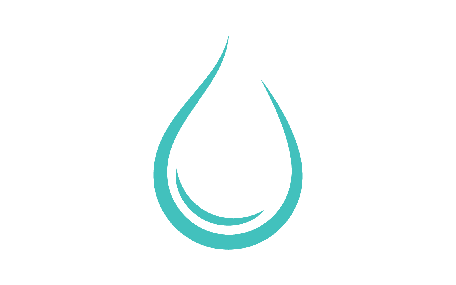 Wassertropfen-Illustrationslogo, flacher Designvektor