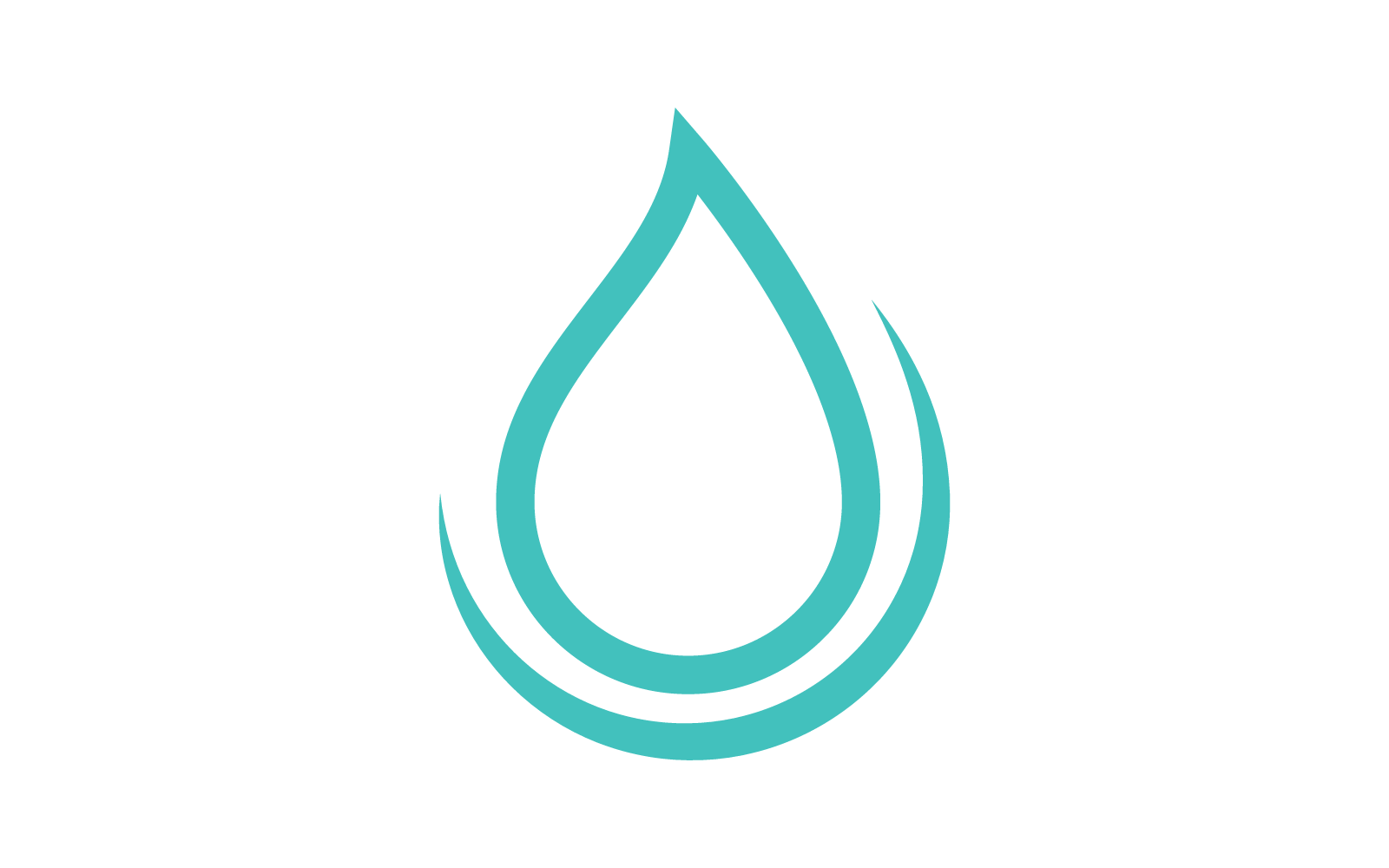 Water drop illustration logo design