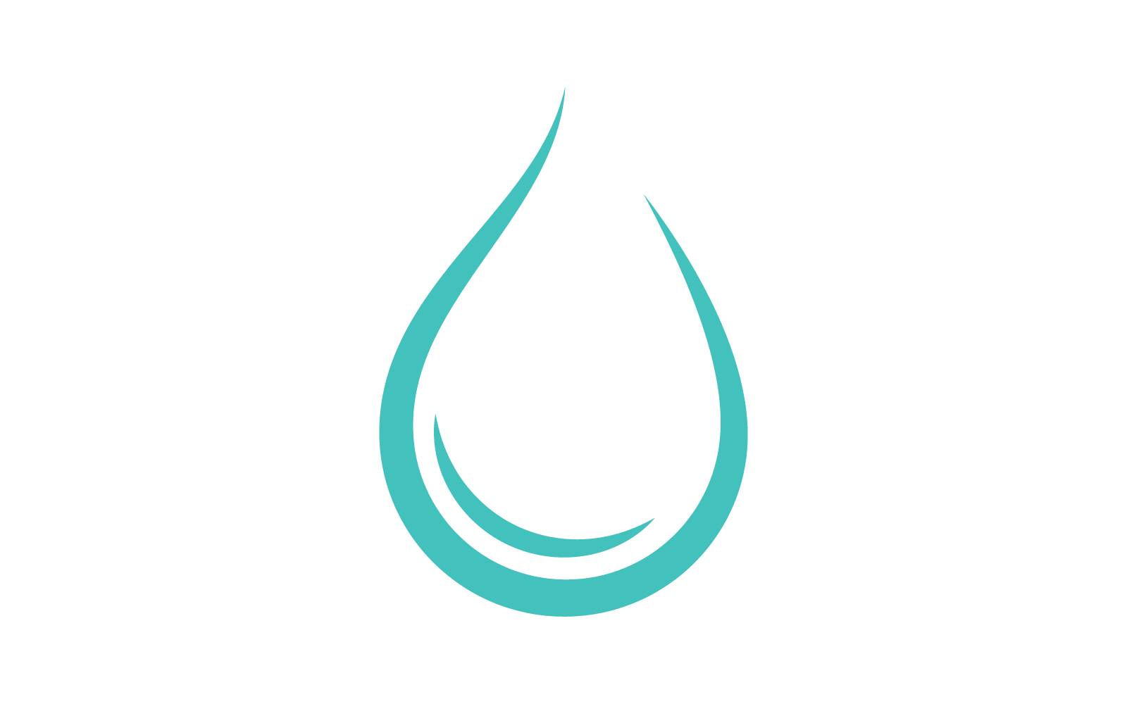 Water drop illustration logo flat design vector